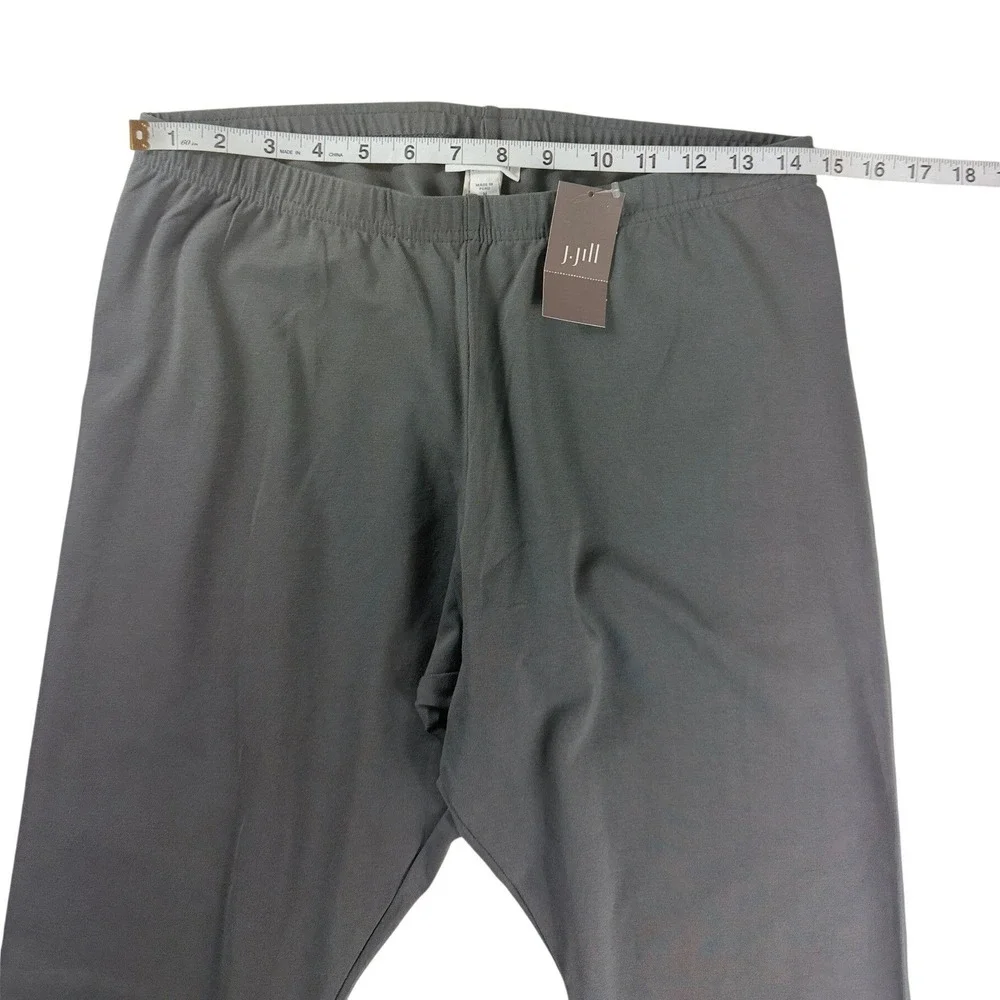 J. Jill Grey Onyx Pima Cotton Blend Ankle Leggings Womens Medium 701637 NWT - Picture 4 of 9